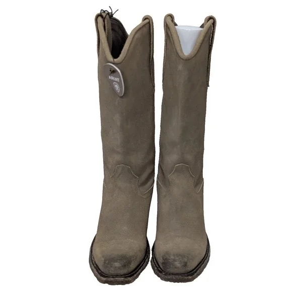 Ariat Leather Western Boot Memphis Burnt Taupe Light Brown Women's 5.5B 10047003 - Picture 3 of 16